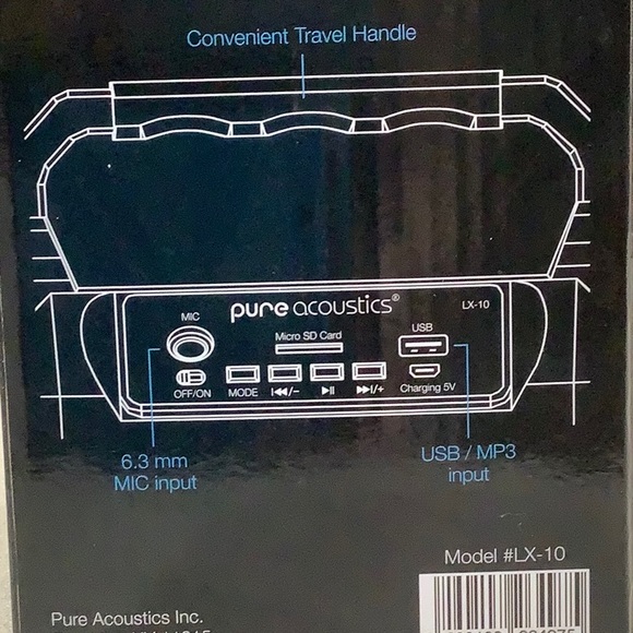 New 🎼  Pure Acoustics Portable Bluetooth Music Companion. - Picture 5 of 5